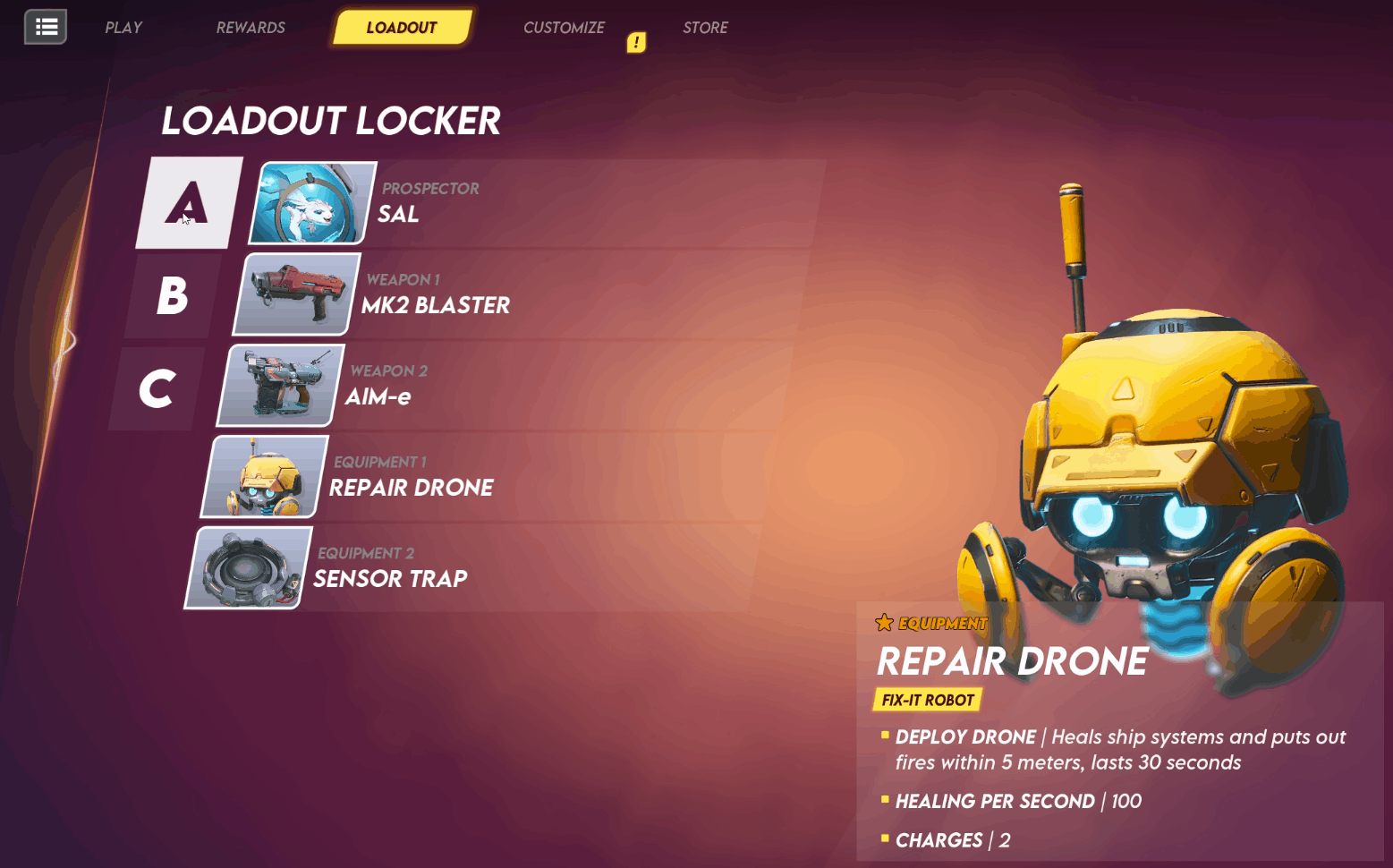 loadout selector