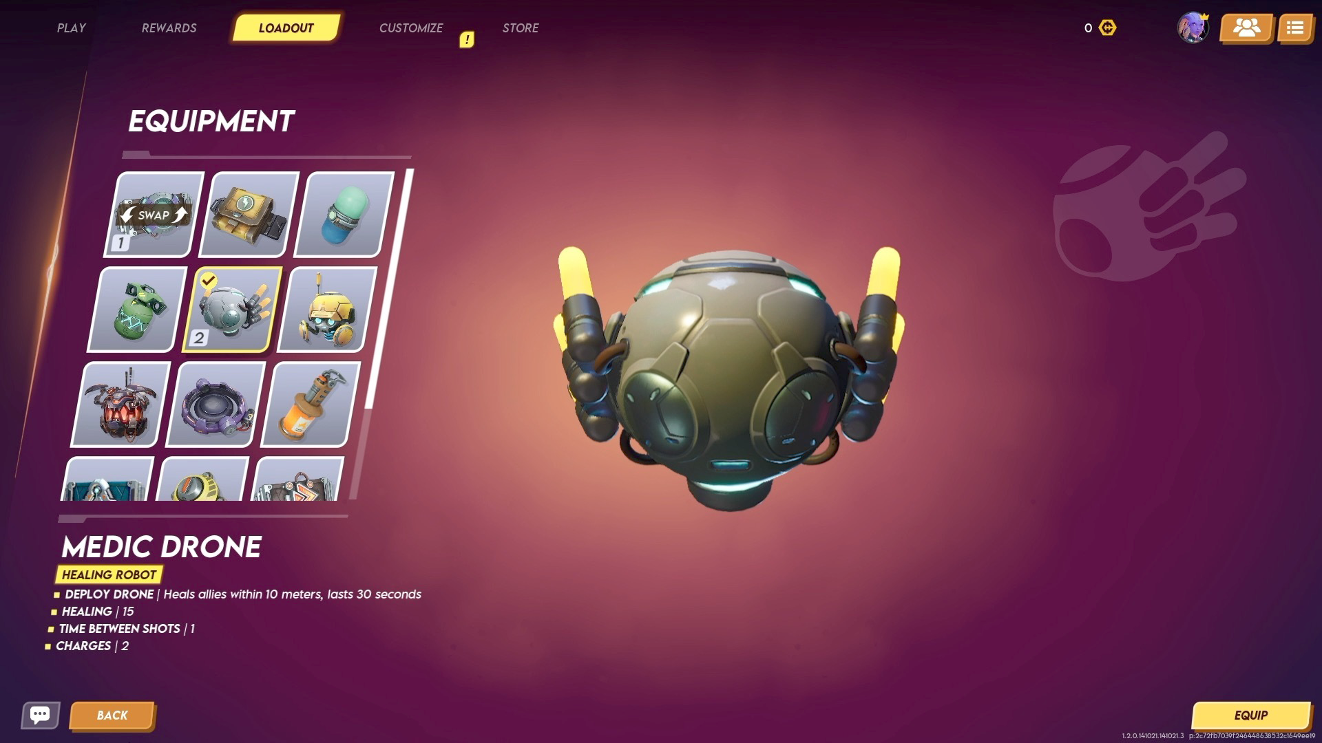 Copy of Wildgate_Medic Drone_Menu